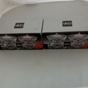 new in boxes 4 Mikasa Sparkling Star QQ227/339 Votive Candleholders